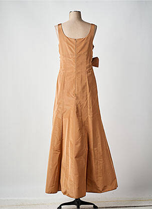 Robe longue coupe cintrée fines bretelles marron FRED SUN femme