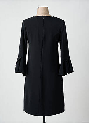 Robe courte fermeture zippée au dos manches longues noir RINASCIMENTO femme