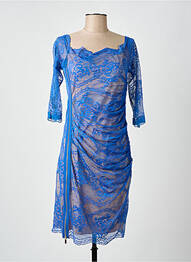 Robe mi-longue manches 3/4 manches 3/4 bleu FOREVER UNIQUE femme
