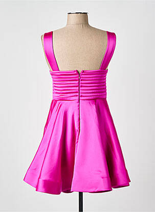 Robe courte fermeture zippée au dos fines bretelles rose COLLECTION PRIVEE femme