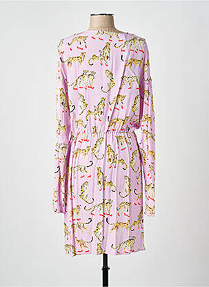 Robe mi-longue manches longues manches longues rose PINKO femme
