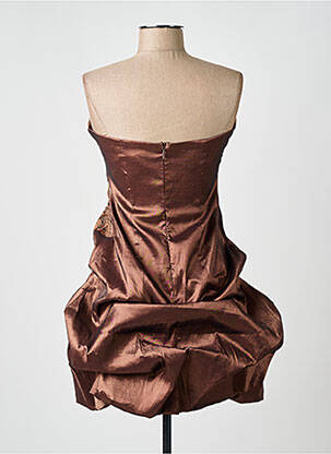 Robe courte sans manche sans manche marron FLOWER BY CHARM'S femme