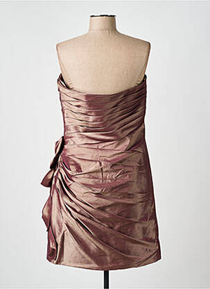 Robe courte sans manche sans manche marron FASHION NEW YORK femme