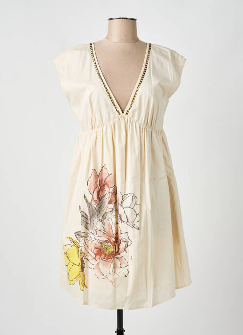 Robe courte beige MY TWIN pour femme