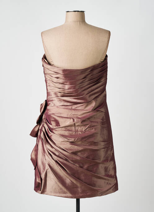 Robe courte marron FASHION NEW YORK pour femme