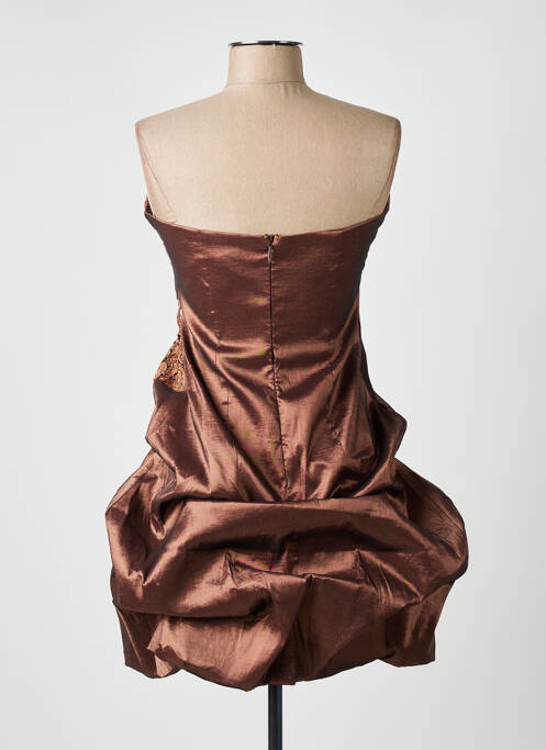 Robe courte marron FLOWER BY CHARM'S pour femme