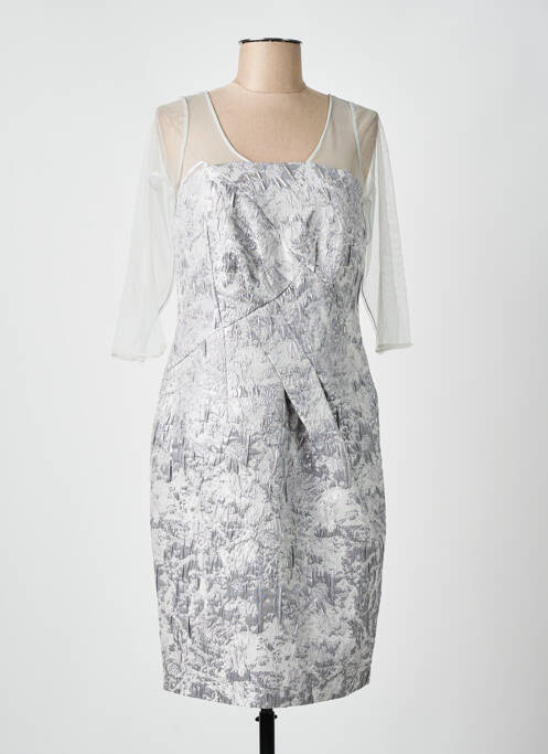 Robe mi-longue gris CARLA RUIZ pour femme