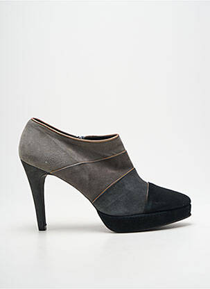 Bottines/boots tissage satiné talon haut de 10cm et plus gris PALAZZI femme