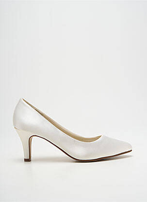 Escarpins tissage satiné talon de 4 à 6cm beige RAINBOW femme