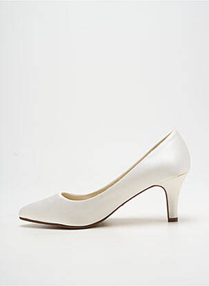 Escarpins tissage satiné talon de 4 à 6cm beige RAINBOW femme