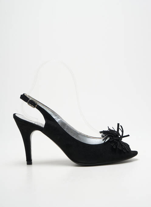 Escarpins nubuck talon de 7 à 9cm noir PALAZZI femme