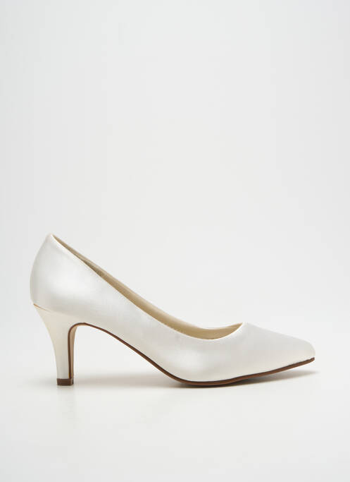 Escarpins tissage satiné talon de 4 à 6cm beige RAINBOW femme