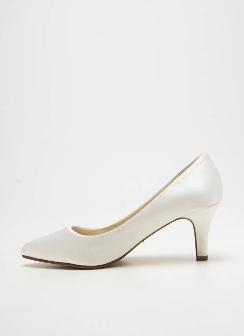 Escarpins tissage satiné talon de 4 à 6cm beige RAINBOW femme