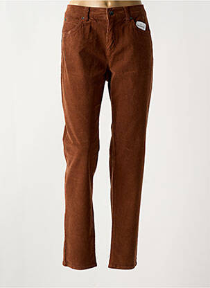 Pantalon slim stretch taille normale marron ANNA MONTANA femme