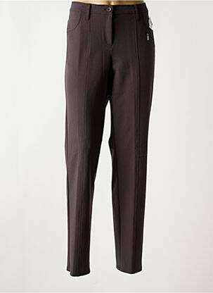 Pantalon slim stretch taille normale marron FRANK WALDER femme