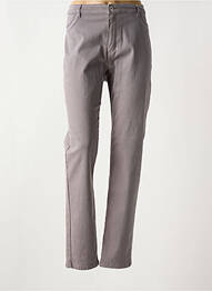 Jeans coupe droite stretch taille normale gris BRUNO SAINT HILAIRE femme
