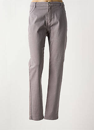 Jeans coupe droite stretch taille normale gris BRUNO SAINT HILAIRE femme