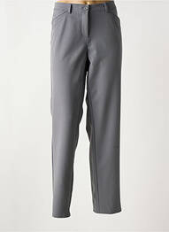 Pantalon droit tissage crêpe taille normale gris FRANK WALDER femme