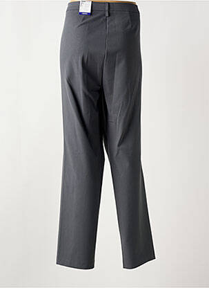 Pantalon droit tissage crêpe taille normale gris FRANK WALDER femme