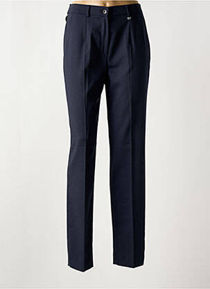 Pantalon slim poches taille haute bleu BRUNO SAINT HILAIRE femme