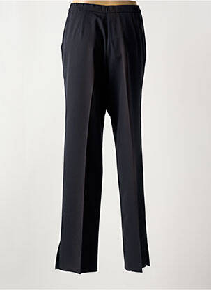Pantalon droit tissage crêpe taille haute noir WEILL femme