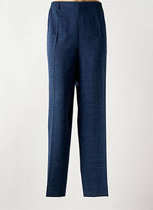 Pantalon droit tissage crêpe taille normale bleu KARTING femme