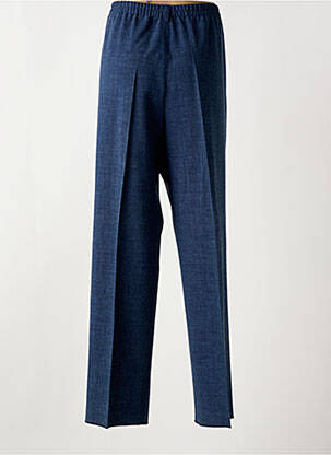 Pantalon droit tissage crêpe taille normale bleu KARTING femme