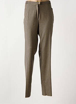 Pantalon slim taille élastique taille haute beige CHRISTIAN MARRY femme