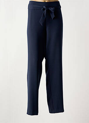 Pantalon droit bleu FRANK WALDER pour femme