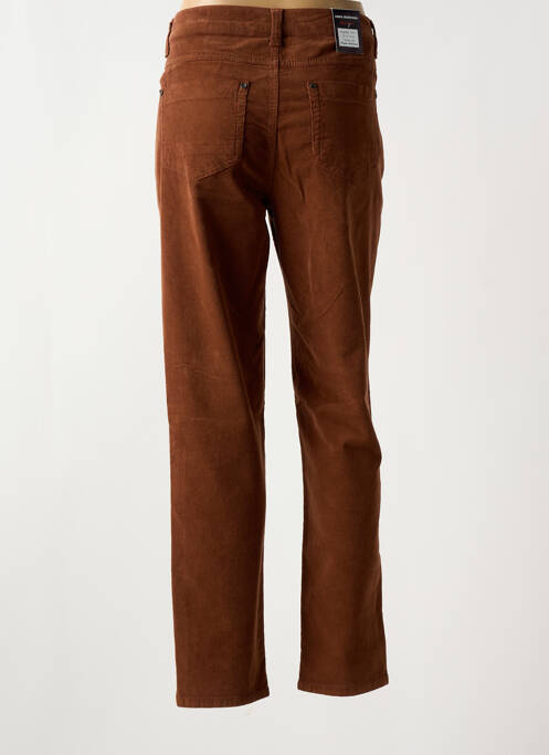 Pantalon slim stretch taille normale marron ANNA MONTANA femme