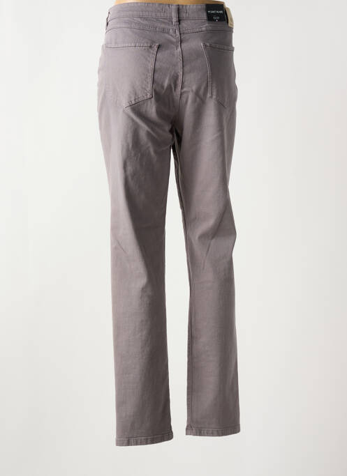 Jeans coupe droite stretch taille normale gris BRUNO SAINT HILAIRE femme