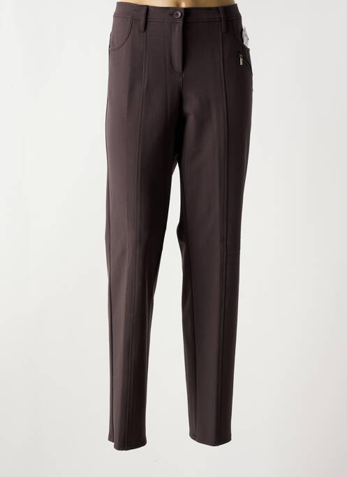 Pantalon slim marron FRANK WALDER pour femme