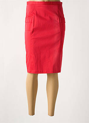 Jupe mi-longue taille normale rouge CHRISTIAN MARRY femme