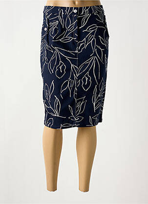 Jupe mi-longue taille normale bleu FRANCE RIVOIRE femme