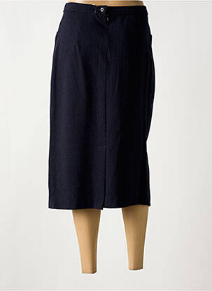 Jupe mi-longue taille normale bleu CHRISTINE LAURE femme