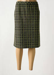 Jupe mi-longue coupe droite vert FRANK WALDER femme