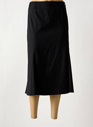 Jupe mi-longue coupe droite noir FRANK WALDER femme