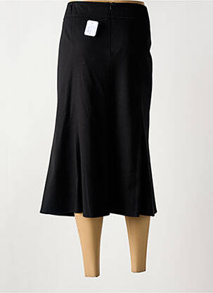 Jupe mi-longue coupe droite noir FRANK WALDER femme