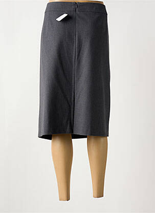 Jupe mi-longue stretch gris FRANK WALDER femme