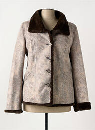 Manteau court poches beige FASHION S.A femme