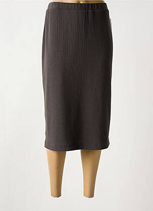 Jupe mi-longue marron FRANCE RIVOIRE pour femme