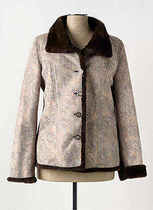 Manteau court beige FASHION S.A pour femme