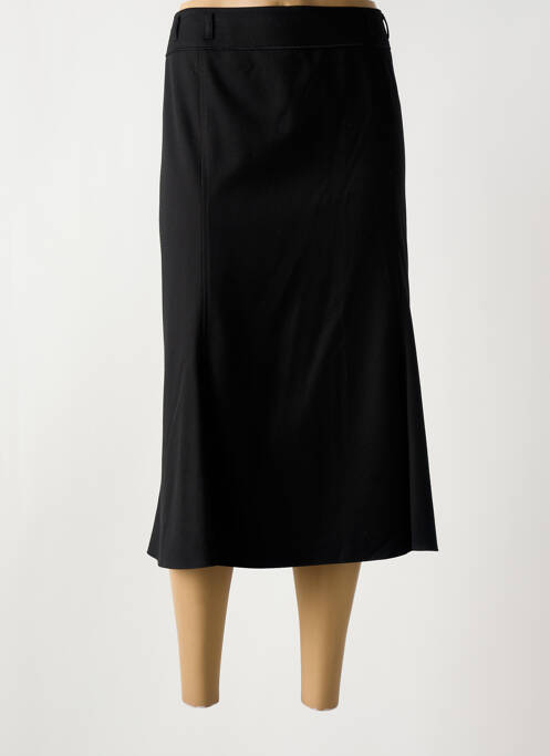 Jupe mi-longue coupe droite noir FRANK WALDER femme