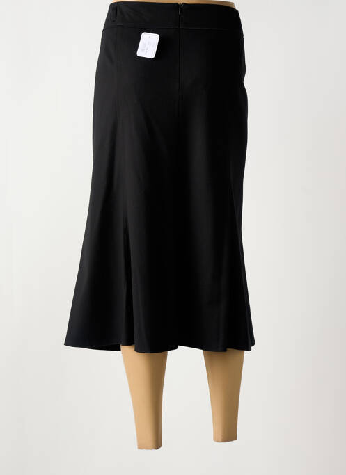 Jupe mi-longue coupe droite noir FRANK WALDER femme