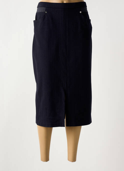 Jupe mi-longue bleu CHRISTINE LAURE pour femme
