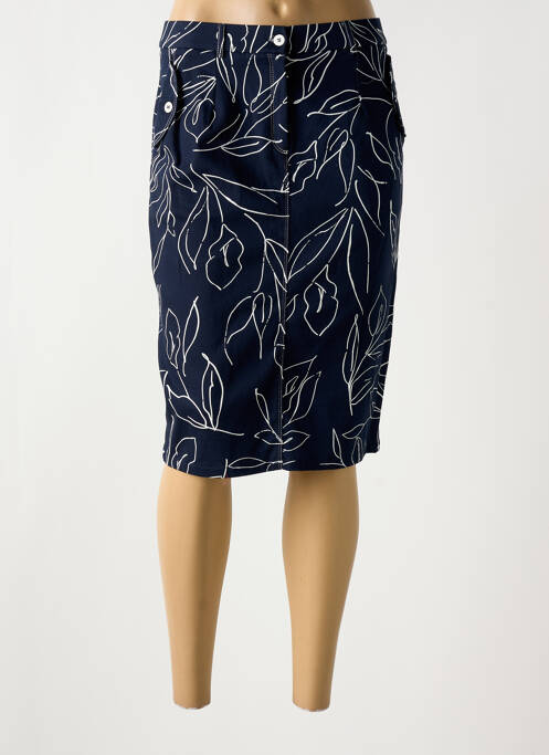 Jupe mi-longue bleu FRANCE RIVOIRE pour femme