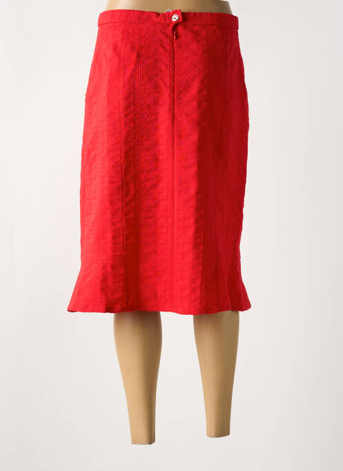 Jupe mi-longue rouge FRANCE RIVOIRE pour femme