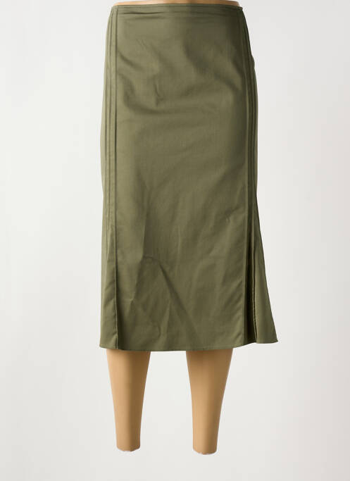 Jupe mi-longue vert FRANK WALDER pour femme