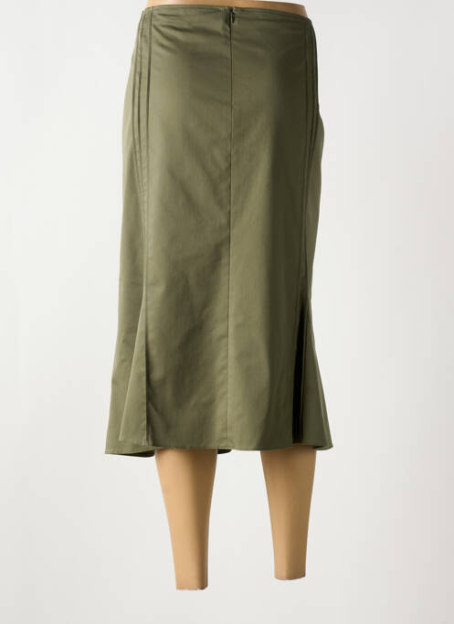 Jupe mi-longue vert FRANK WALDER pour femme