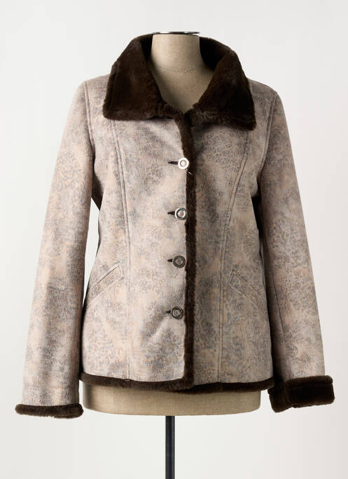 Manteau court beige FASHION S.A pour femme